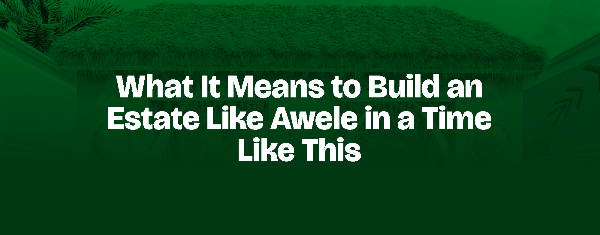 Read more about the article What It Means to Build an Estate Like Awele in a Time Like This