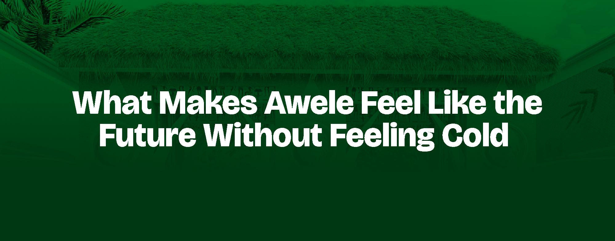 Read more about the article What Makes Awele Feel Like the Future Without Feeling Cold