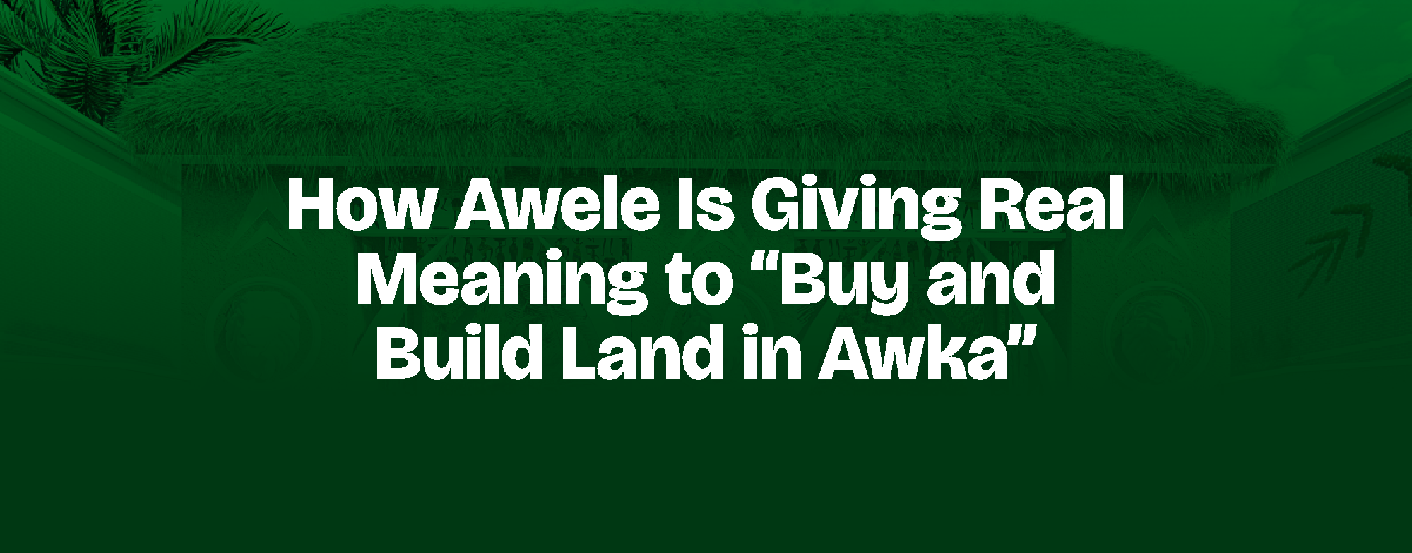 Read more about the article How Awele Is Giving Real Meaning to “Buy and Build Land in Awka”